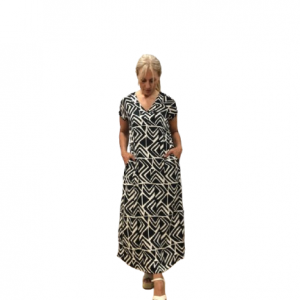 Vestido Trovels blanco y negro