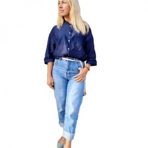 Pantalón vaquero mujer relaxed fit