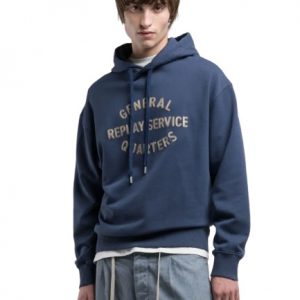 Sudadera Replay con capucha y letras bordadas