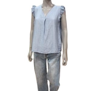 Camiseta con pico y volante s/m