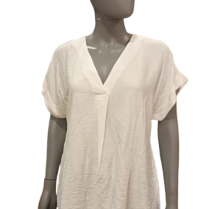 Blusa con pico y manga corta
