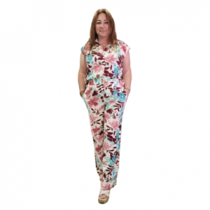 Conjunto blusa + pantalón estampado