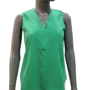 Camiseta de mujer en pico verde