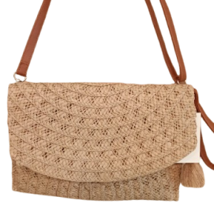 Bolso cartera rafia