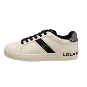 Deportiva Lola Casademunt. Para mujer. blanca con brillantes en la parte trasera