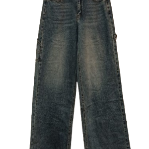 Pantalón vaquero. Mujer. Flojo. Cinco bolsillos. Color denim
