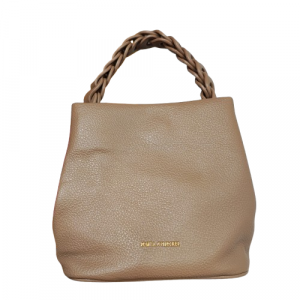 Bolso pequeño. Mujer. Color Topo. Con asa trenzada y bandolera
