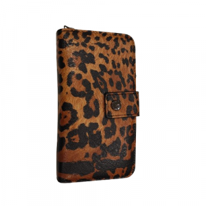 Cartera billetero + monedero. Mujer. Color print marrón