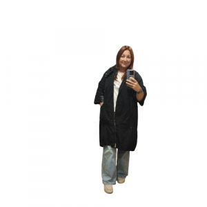 Gabardina larga. Mujer. Color negro